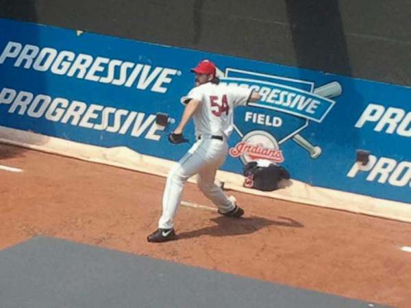 Progressive Field, section: 101, row: i, seat: 1