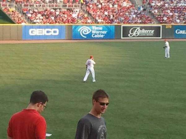 Great American Ball Park, section: 110, row: y, seat: 20