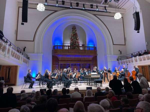 Cadogan Hall, section: Stalls, row: D, seat: 22