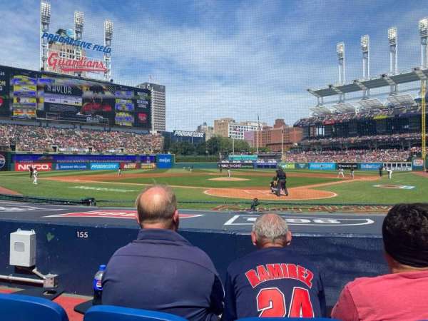 Progressive Field, section: 155, row: H, seat: 3
