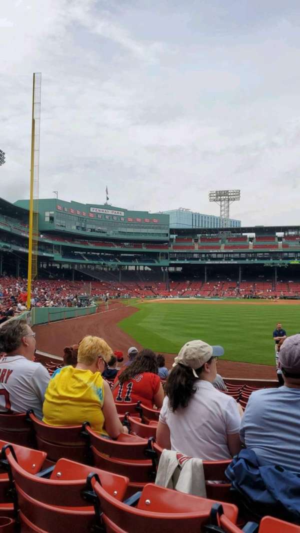 Fenway Park, section: Right Field Box 89, row: dd, seat: 1