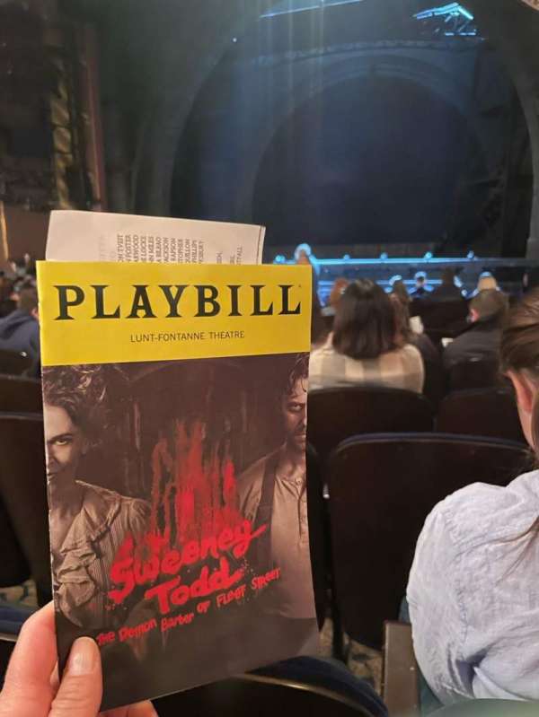 Lunt-Fontanne Theatre, section: Orchestra R, row: Q, seat: 18