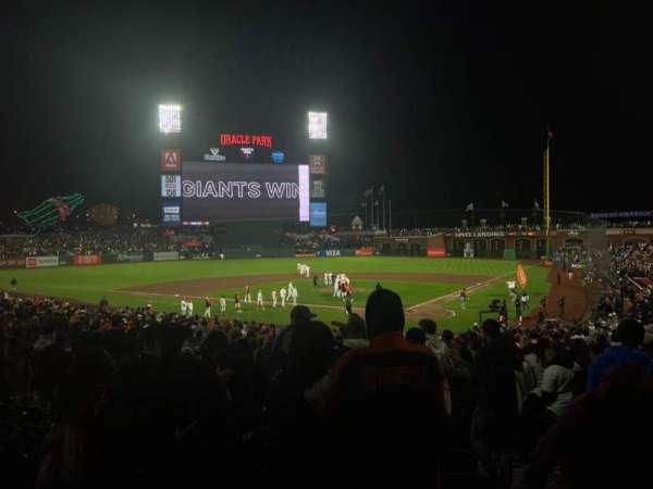 Oracle Park, section: 118, row: 30, seat: 2