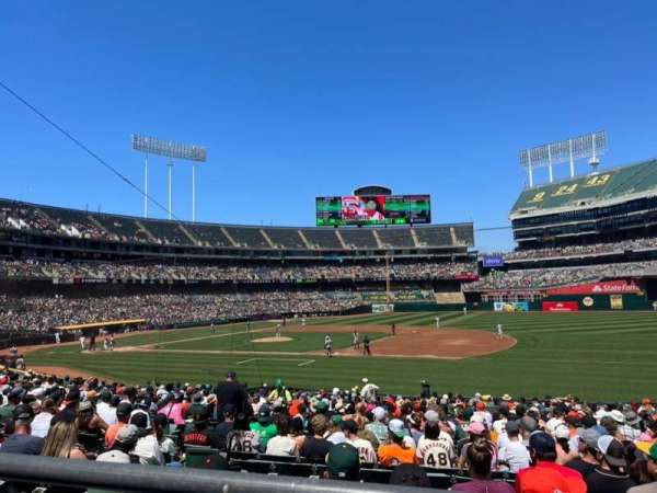 Oakland Coliseum, section: 110, row: 21, seat: 11