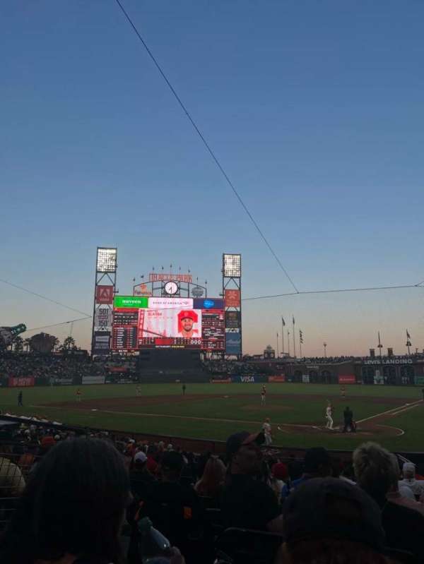 Oracle Park, section: 117, row: P, seat: 16