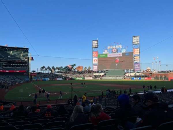 Oracle Park, section: 112, row: R, seat: 9
