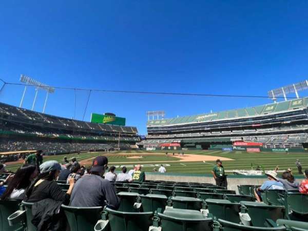 Oakland Coliseum, section: 114, row: 13, seat: 1