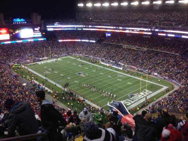 Gillette Stadium, section: 301, row: 18, seat: 12