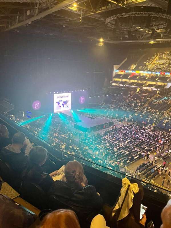 The O2, London, section: 406, row: C, seat: 576