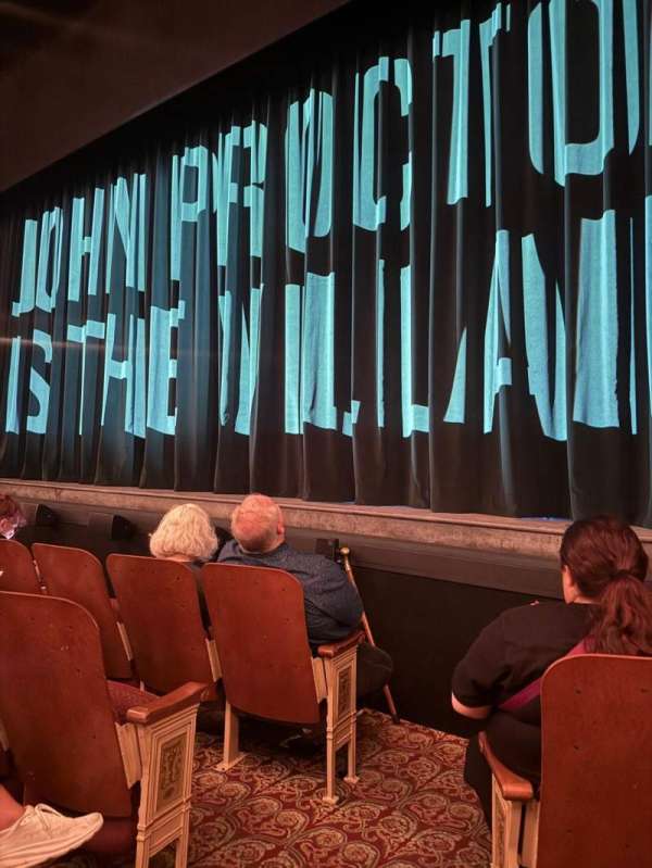 Booth Theatre, section: Orchestra R, row: B, seat: 2