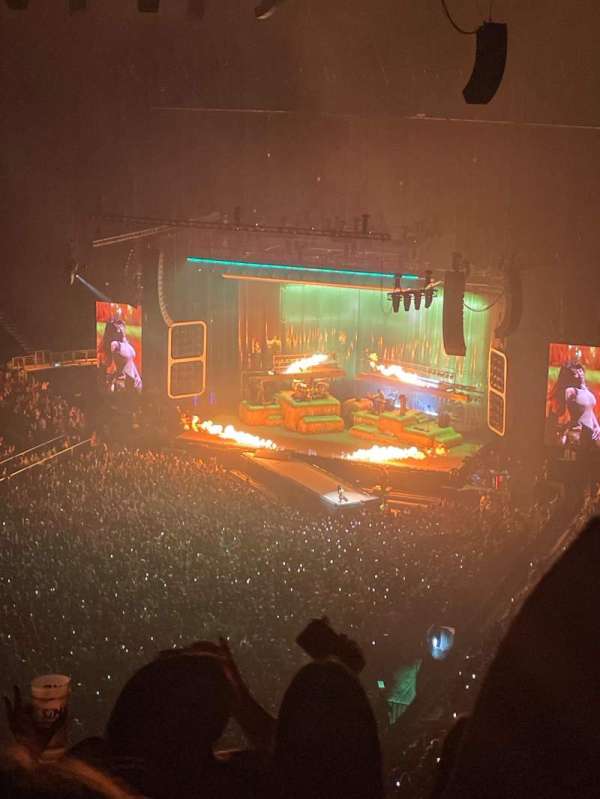 The O2, London, section: 414, row: P, seat: 787