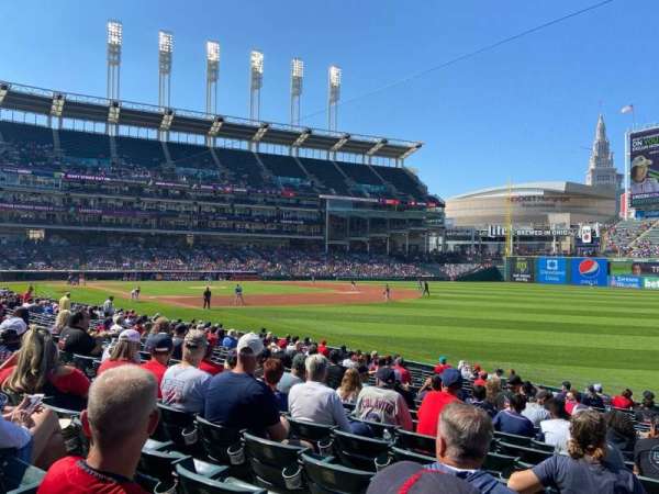 Progressive Field, section: 128, row: U, seat: 1