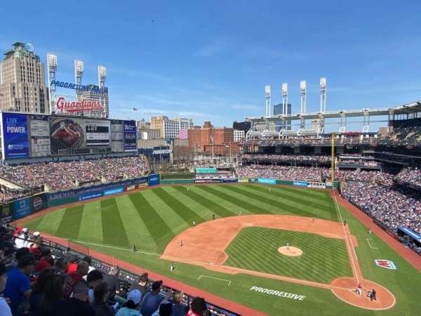 Progressive Field, section: 459, row: F, seat: 1