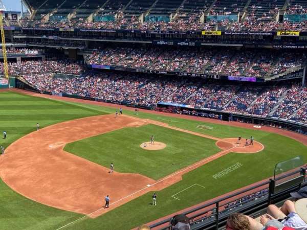 Progressive Field, section: 471, row: E, seat: 1