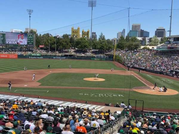 Sutter Health Park, section: 117, row: 30, seat: 2