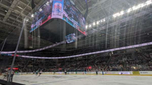 SAP Center, section: 114, row: 1, seat: 8