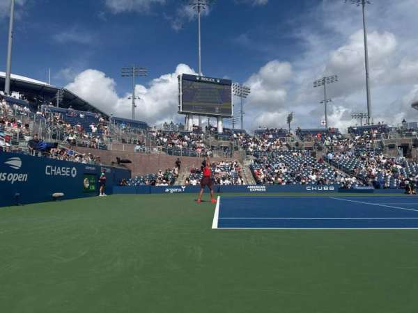 Billie Jean King National Tennis Center, Grandstand, section: 8, row: A, seat: 5