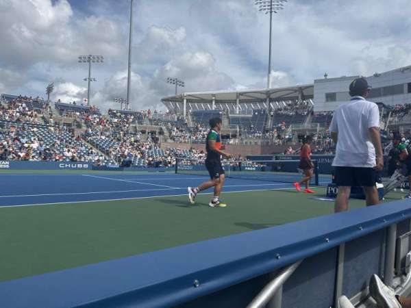 Billie Jean King National Tennis Center, Grandstand, section: 8, row: A, seat: 5