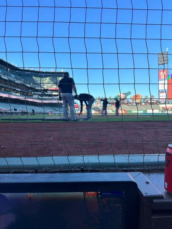 Oracle Park, section: 112, row: AAA, seat: 7,8