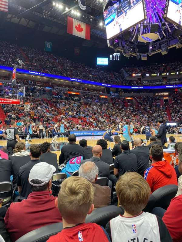 Kaseya Center, section: 108, row: 3, seat: 11