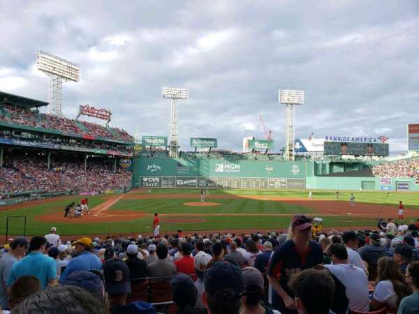 Fenway Park, section: Loge Box 121, row: EE, seat: 4