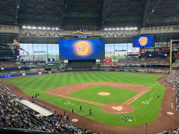 American Family Field, section: 332, row: 1, seat: 4