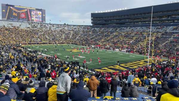 Michigan Stadium, section: 16, row: 54, seat: 5