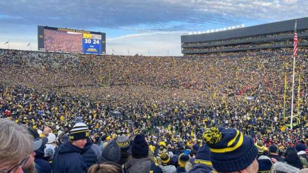 Michigan Stadium, section: 16, row: 54, seat: 6