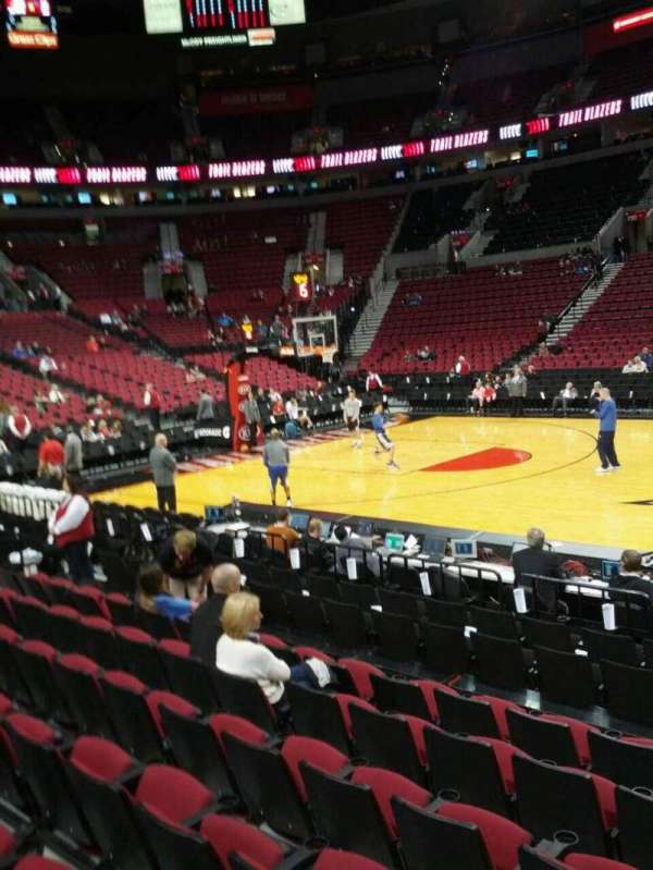 Moda Center, section: 101, row: g, seat: 3