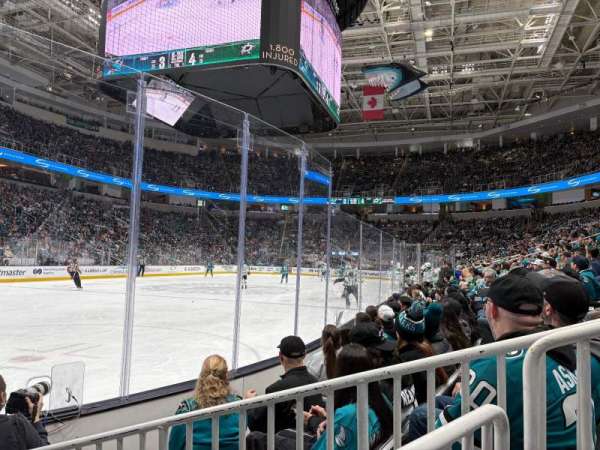 SAP Center, section: 104, row: 4