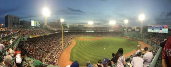 Fenway Park, section: Right Field Roof Deck Tables 300, row: 3