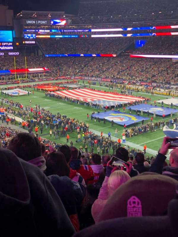 Gillette Stadium, section: 203, row: 17, seat: 21