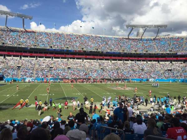 Bank of America Stadium, section: 134, row: 19, seat: 2
