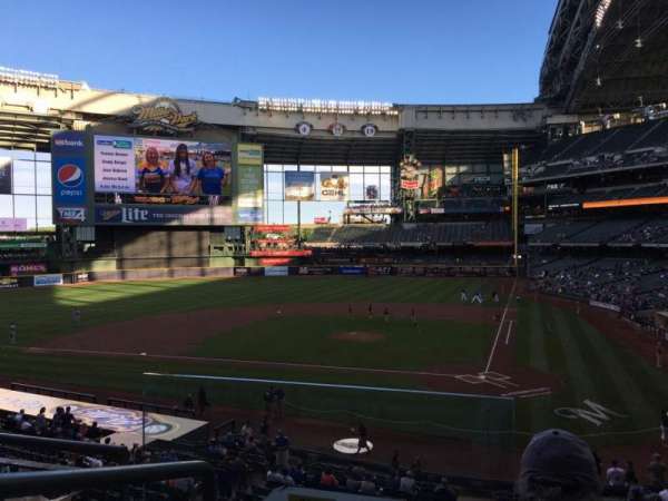 American Family Field, section: 221, row: 3, seat: 13