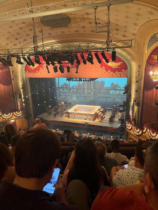 Bernard B. Jacobs Theatre, section: Mezzanine R, row: J, seat: 14