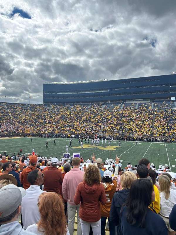 Michigan Stadium, section: 44, row: 20, seat: 21