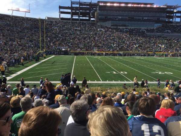 Notre Dame Stadium, section: 13, row: 20, seat: 3