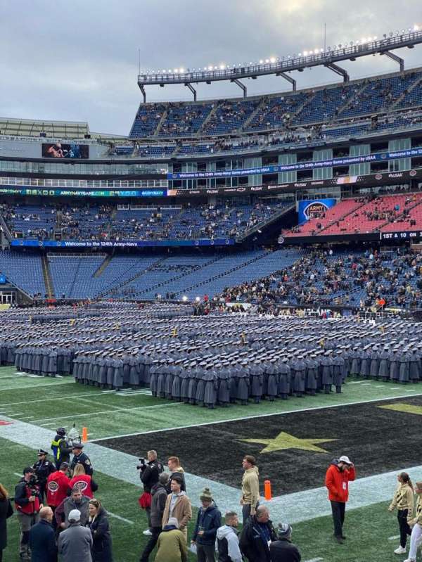 Gillette Stadium, section: 103, row: 13, seat: 8