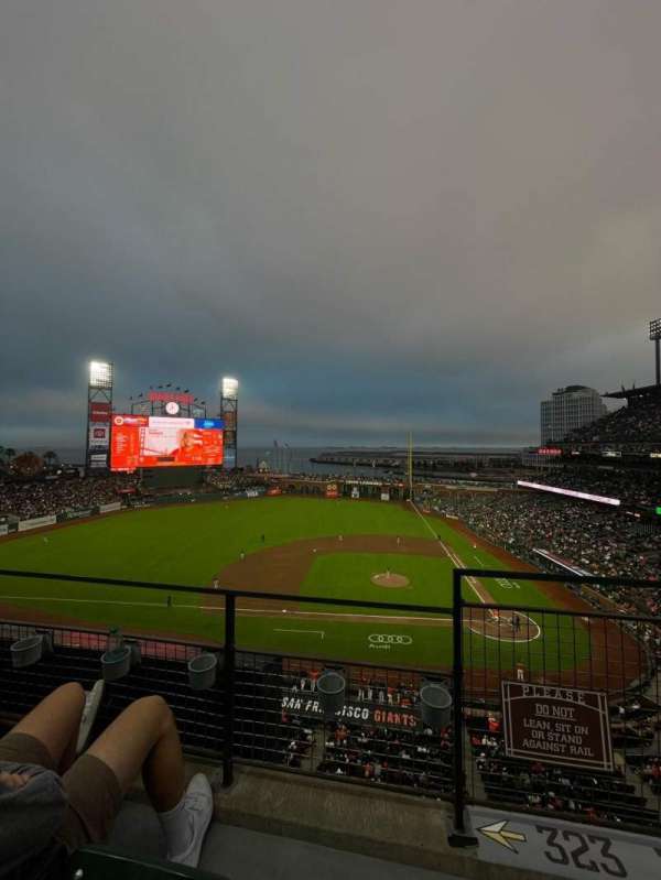 Oracle Park, section: VB323, row: B, seat: 1-2
