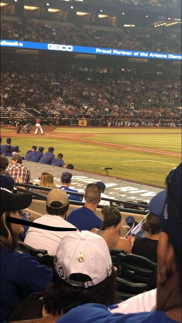 Chase Field, section: 114, row: 14, seat: 3