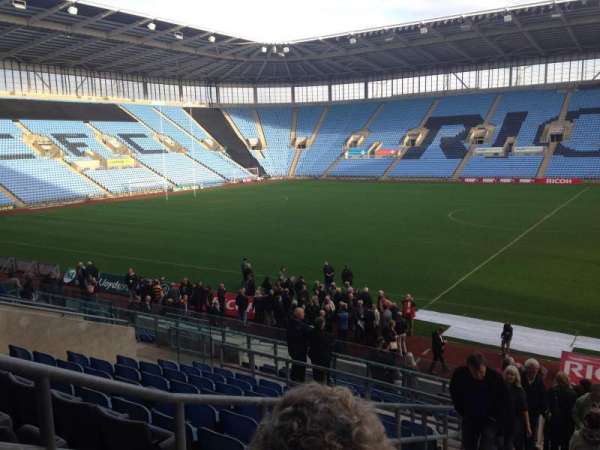 Coventry Building Society Arena, section: E, row: X, seat: 19