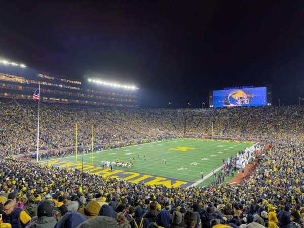 Michigan Stadium, section: 9, row: 53, seat: 21