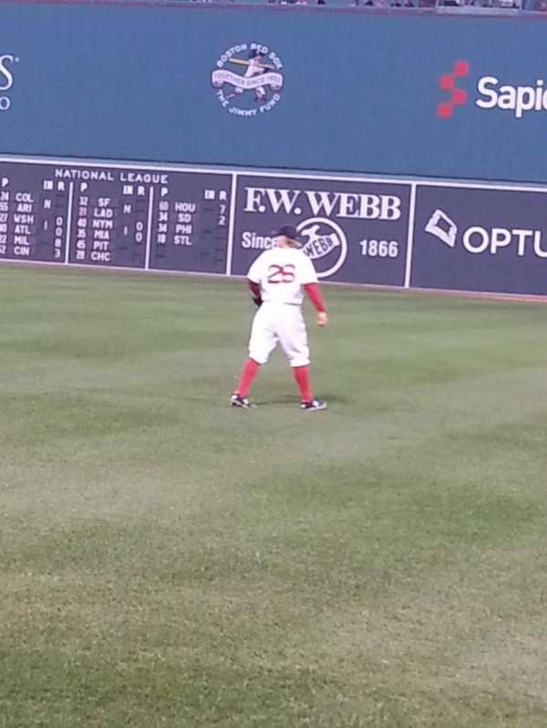 Fenway Park, section: Right Field Box 6, row: D