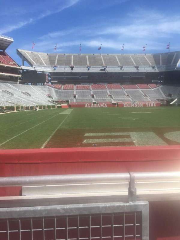Bryant-Denny Stadium, section: A, row: 1, seat: 1