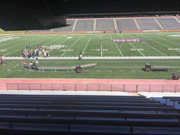 Veterans Memorial Stadium, section: 106, row: 17, seat: 1