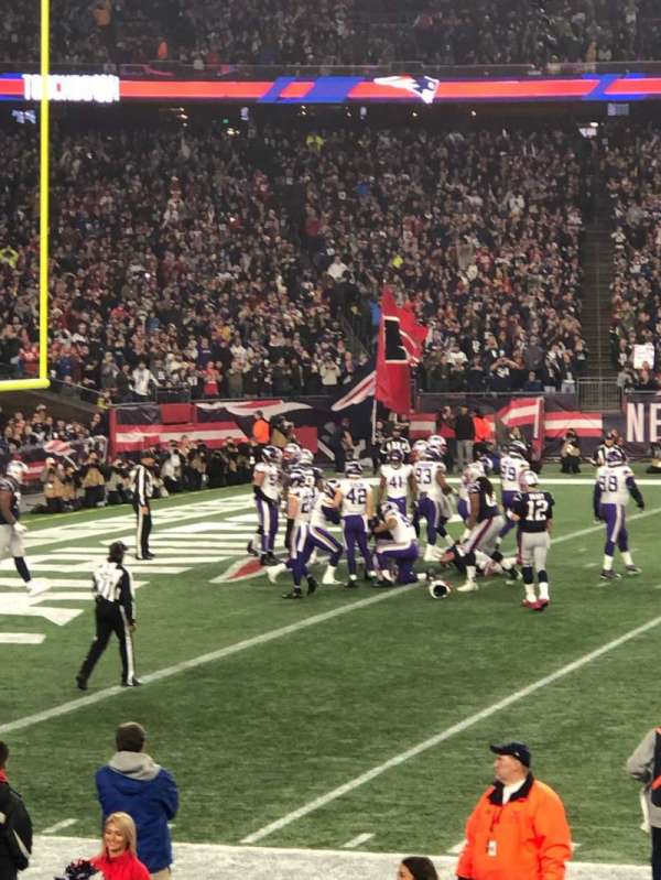 Gillette Stadium, section: 112, row: 8, seat: 20