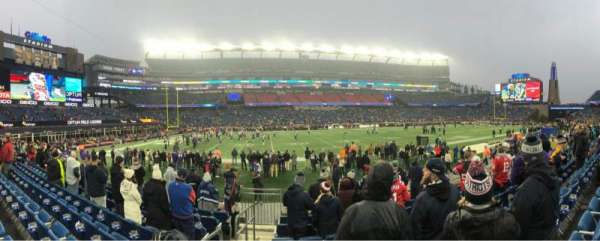 Gillette Stadium, section: 112, row: 8, seat: 20
