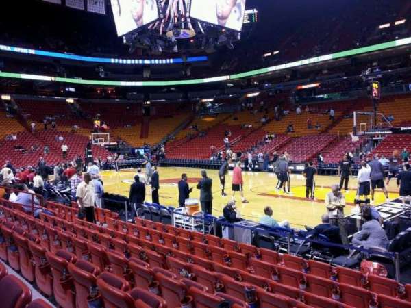 Kaseya Center, section: 105, row: 8, seat: 1