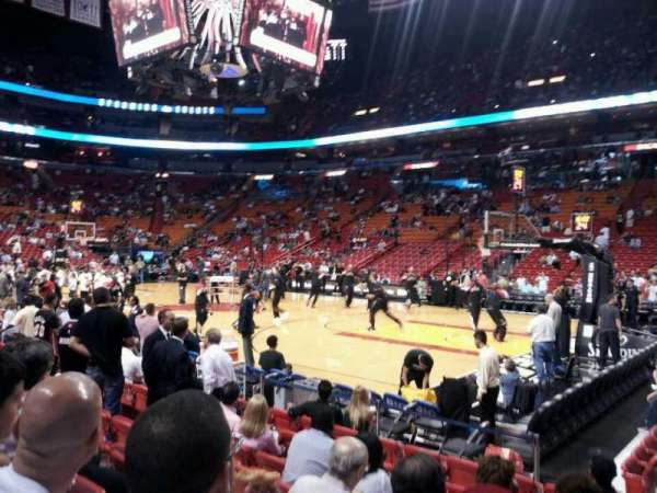 Kaseya Center, section: 105, row: 8, seat: 1
