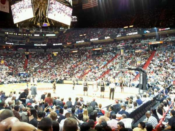 Kaseya Center, section: 105, row: 8, seat: 1
